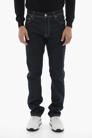 ID LUXURY DENIM Dark-washed Denims with Contrasting Embroidery
