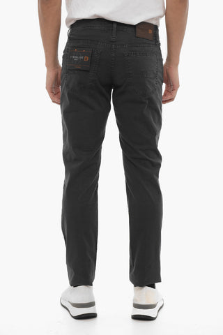 ID 5-Pocketed Stretch Cotton Pants with Belt Loops