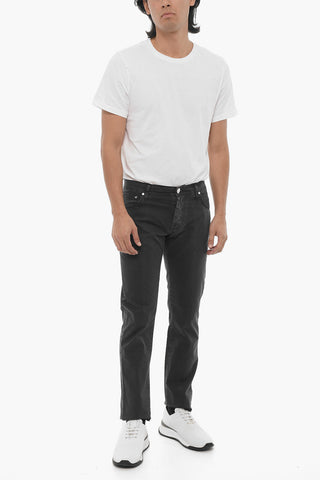 ID 5-Pocketed Stretch Cotton Pants with Belt Loops