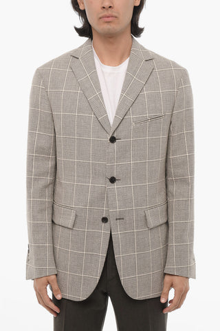 Giacca 3 Bottoni CIRCLE a Quadri Windowpane Uno Spacco Revers Classico