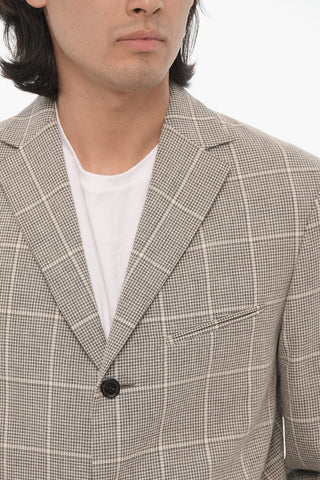 Giacca 3 Bottoni CIRCLE a Quadri Windowpane Uno Spacco Revers Classico
