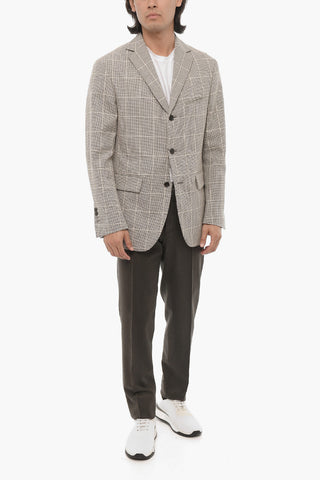 Giacca 3 Bottoni CIRCLE a Quadri Windowpane Uno Spacco Revers Classico