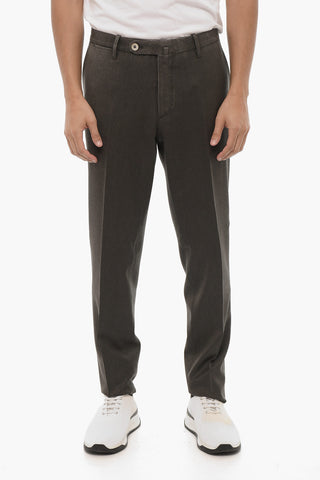 4 Pocket Wool Pants with Delavè Effect
