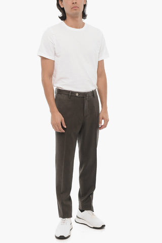 4 Pocket Wool Pants with Delavè Effect