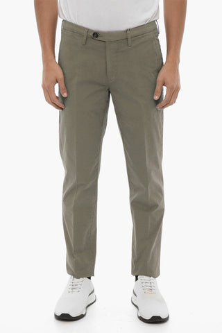 ID Pantaloni Chino in Cotone Stretch con Passanti