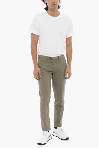 ID Pantaloni Chino in Cotone Stretch con Passanti