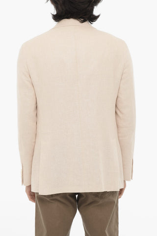 CC COLLECTION Linen Blend RIGHT 2-Button Blazer