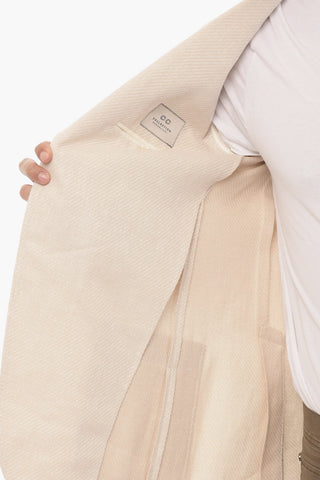 CC COLLECTION Linen Blend RIGHT 2-Button Blazer