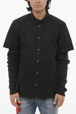 T-Shirt a Maniche Lunghe MARLEY in Doppio Tessuo