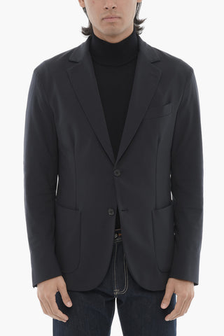 CC COLLECTION SMART JKT Nylon Stretch Blazer with Patch Pockets