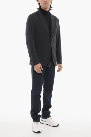 CC COLLECTION SMART JKT Nylon Stretch Blazer with Patch Pockets