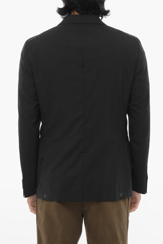 CC COLLECTION Side Vents Notch Lapel 2-Button Blazer