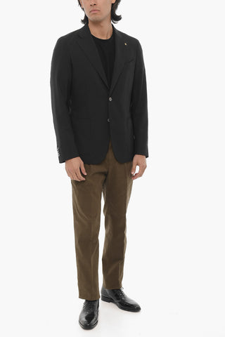 CC COLLECTION Side Vents Notch Lapel 2-Button Blazer