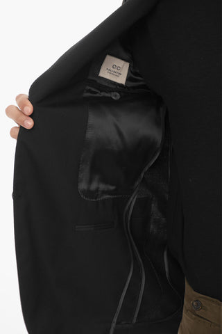 CC COLLECTION Side Vents Notch Lapel 2-Button Blazer