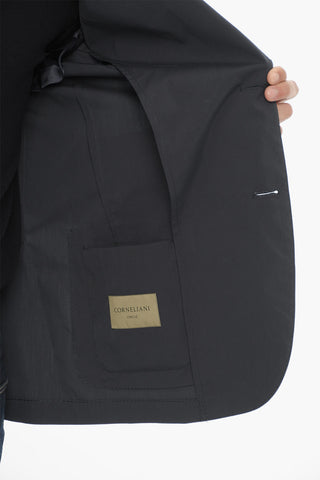 Unlined Cotton and Silk 2-Buttons Blazer