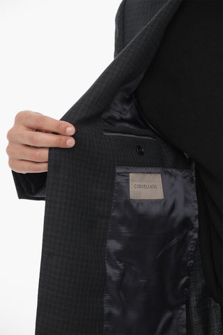 Virgin Wool Hald Lined Blazer with Notch Lapel