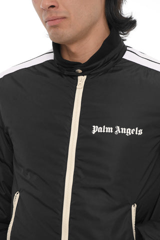 LIGHTWEIGHT PUFFER TRACK JKT BLACK WHITE