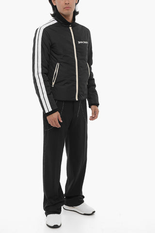 LIGHTWEIGHT PUFFER TRACK JKT BLACK WHITE