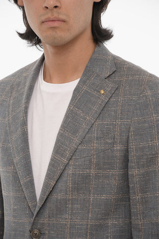 CC COLLECTION Windowpane Check RETAILORED 2-Button Blazer