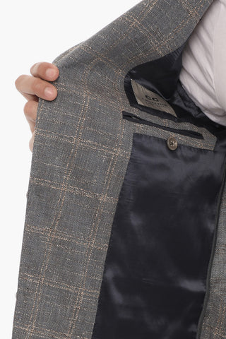 CC COLLECTION Windowpane Check RETAILORED 2-Button Blazer