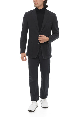 ID Cotton and Silk IDENTITY Blazer wITH notch lapel and Patch Pockets