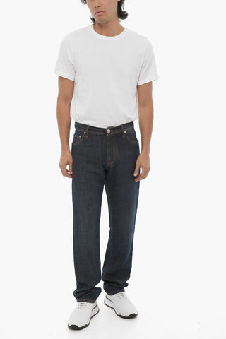 ID Dark-washed Denims with Embroidered Logo