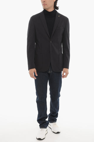 CC COLLECTION Sakko aus Wollmischung, ungefüttert, mit zwei Schlitzen