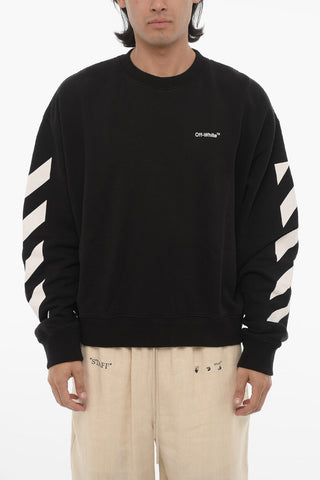 DIAG HELVETICA OVER CREWNECK BLACK WHITE