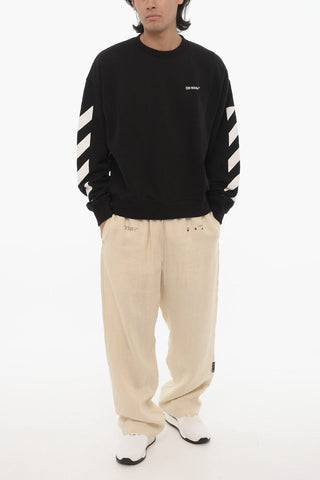 DIAG HELVETICA OVER CREWNECK BLACK WHITE