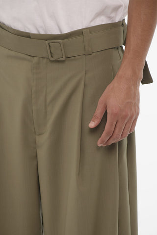 EMPORIO Pantaloni Baloon-Fit con Orlo Button-Down
