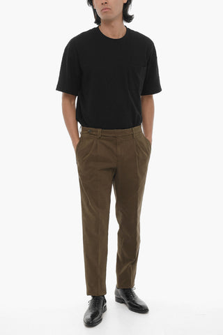 Pantaloni Chino in Misto Cotone Twill a 2 Pinces