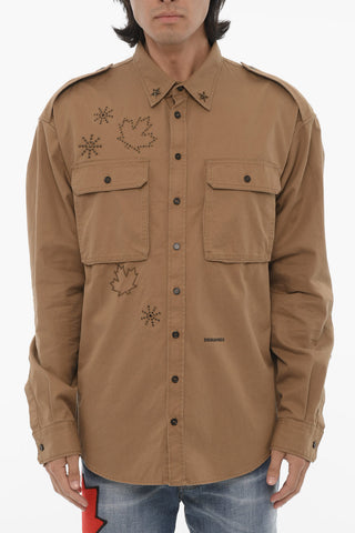 Cotton MILITARY Shirt with Utility Pockets