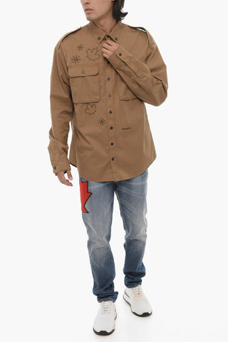 Cotton MILITARY Shirt with Utility Pockets