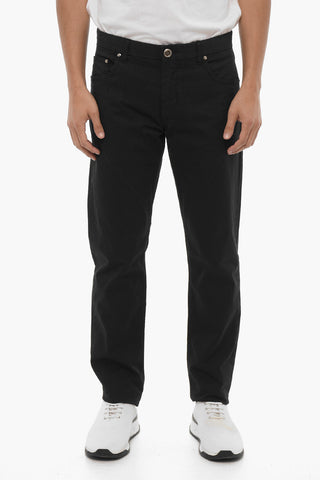 ID Pantaloni 5 Tasche in Cotone Stretch con Passanti