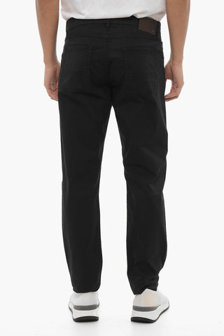 ID Pantaloni 5 Tasche in Cotone Stretch con Passanti