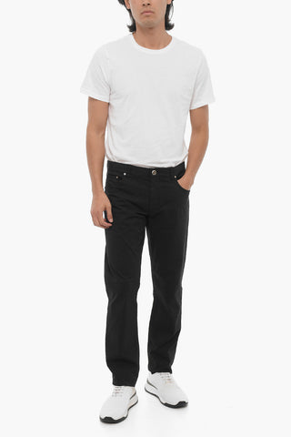 ID Pantaloni 5 Tasche in Cotone Stretch con Passanti