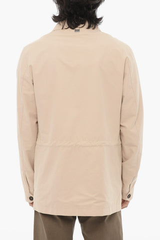 Double-Layer Jacket with Concealed Button Closure