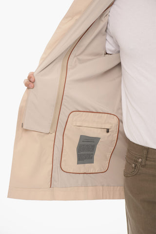 Double-Layer Jacket with Concealed Button Closure