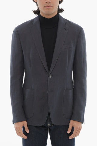CC COLLECTION 2-Button Unlined Jacket with Patch Pockets