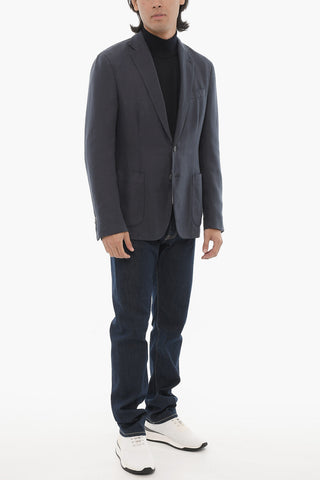 CC COLLECTION 2-Button Unlined Jacket with Patch Pockets