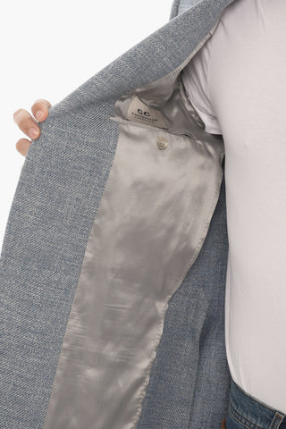 CC COLLECTION Giacca a 2 Bottoni Semifoderata in Cotone con Revers Classico