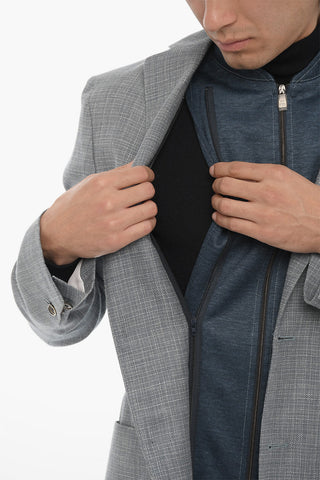 ID Giacca a 2 Bottoni IDENTITY Due Spacchi con Chest Piece Removibile