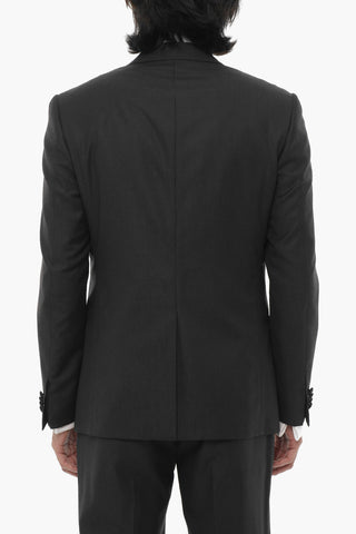 Striped Virgin Wool CERIM.ACADEMY 3-Piece Waistcoat Suit with Satin details