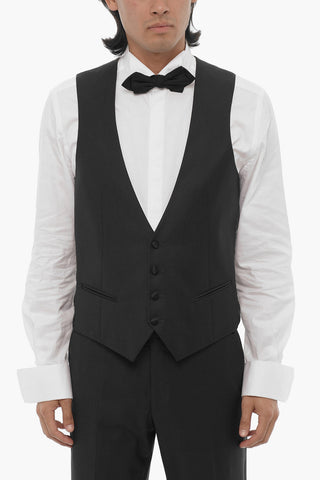 Abito a tre pezzi con Gilet CERIM.ACADEMY In Lana Vergine a Righe con Dettagli in Satin