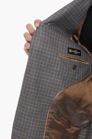 Semi-lined Blazer LEADER with Checked Pattern