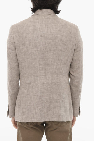 ID Virgin Wool and Linen IDENTITY 3-Button Blazer with Inner Vest