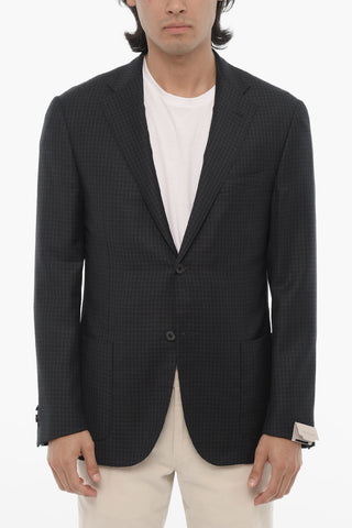Half-lined GATE Blazer with Check Pattern