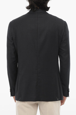 Half-lined GATE Blazer with Check Pattern