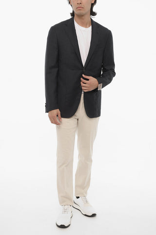 Half-lined GATE Blazer with Check Pattern
