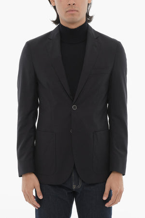 ID Blazer in Lana Stretch con Tasche a Toppa